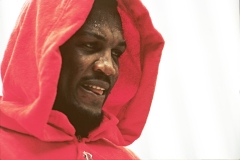 Joe Frazier training for his fight with Ali,  location ABC center in Century City, CA Sept. 1975 - 3